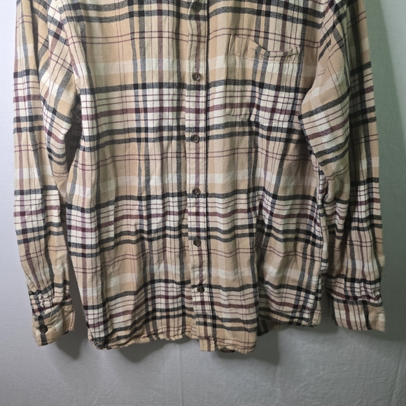 PacSun Men’s XL Multi-Color Plaid Flannel Button Down Shirt with Pockets - Picture 5 of 9